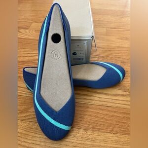 Rothy's Blue Neon Stripe The Flat